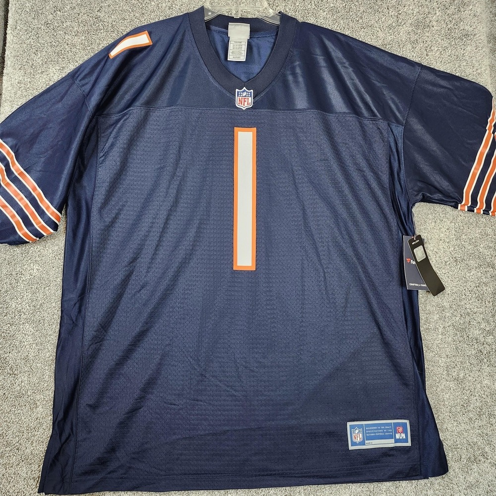 Chicago Bears Jersey Mens 2XL Blue NFL Football NFL Pro Line Justin Fields 1